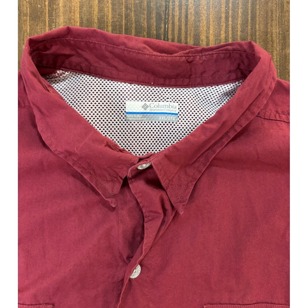 COLUMBIA‎ PFG Fishing Shirt Mens XXL Red Florida State Seminoles Short Sleeve - Picture 4 of 9